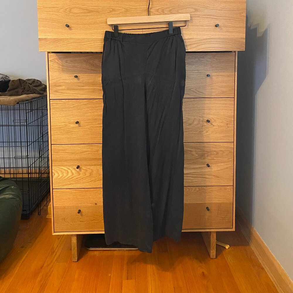 Quince Black Silk Pants XS